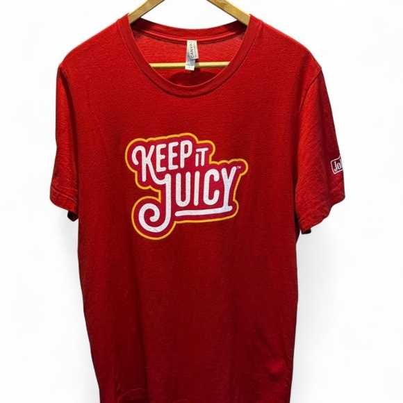Red Keep it Juicy T-Shirt Sz L - Picture 1 of 2